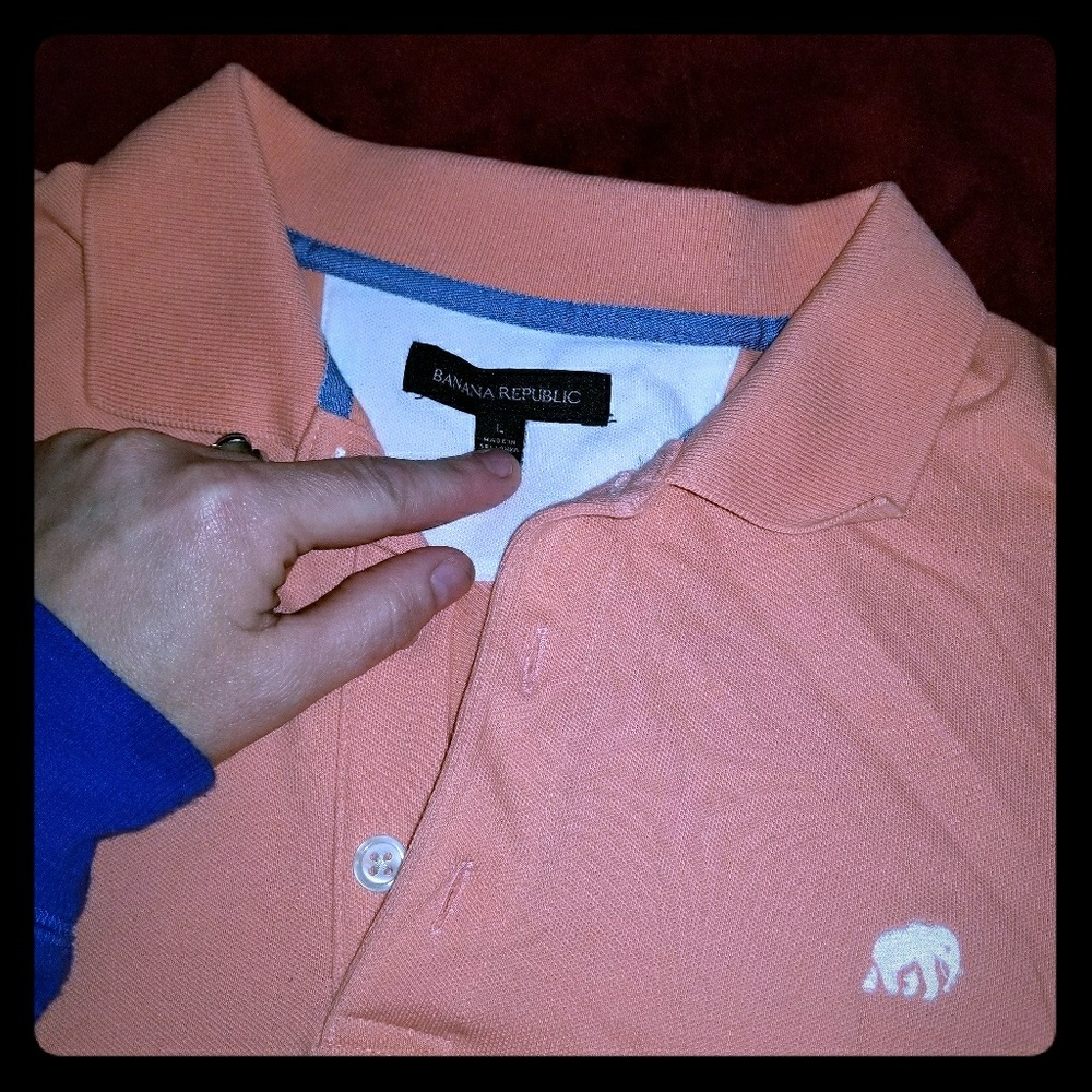 Peach Banana Republic Polo Size Large